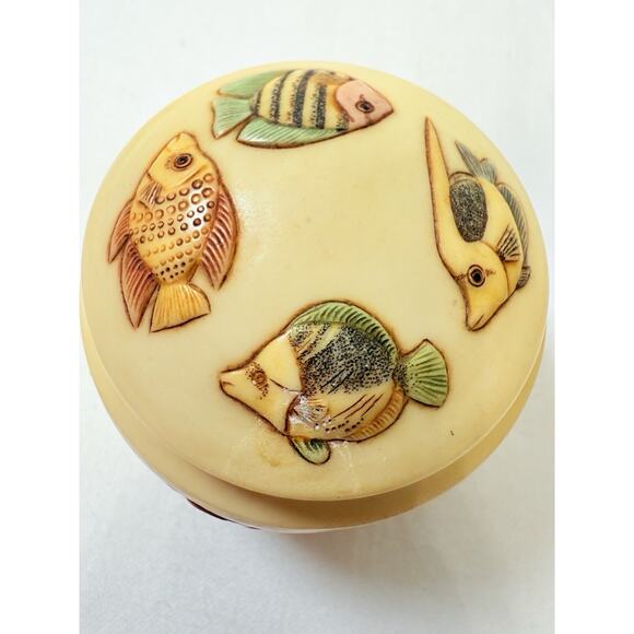 Jardinia by Harmony Kingdom Tropical Garden Tropical Fish Trinket Pot - Picture 8 of 8